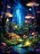 Enchanted Glow Forest Diamond Painting for Adults DIY Mushroom Diamond Art for Adult Beginners Mushroom Gem Painting Crafts for Adults Home Wall Decor 5D Gem Art Perfectly for Relaxation 12x16inch